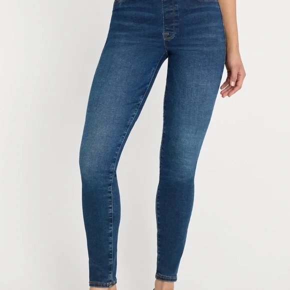 Good American Power Stretch Pull-on Skinny Jeans SZ 2/Medium NWT - Picture 2 of 10